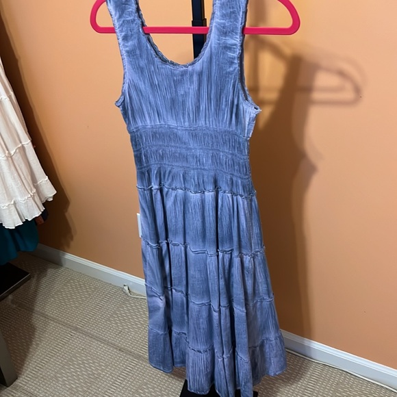 2 100% cotton sleeveless ruffle stretch dress size small - Picture 12 of 12